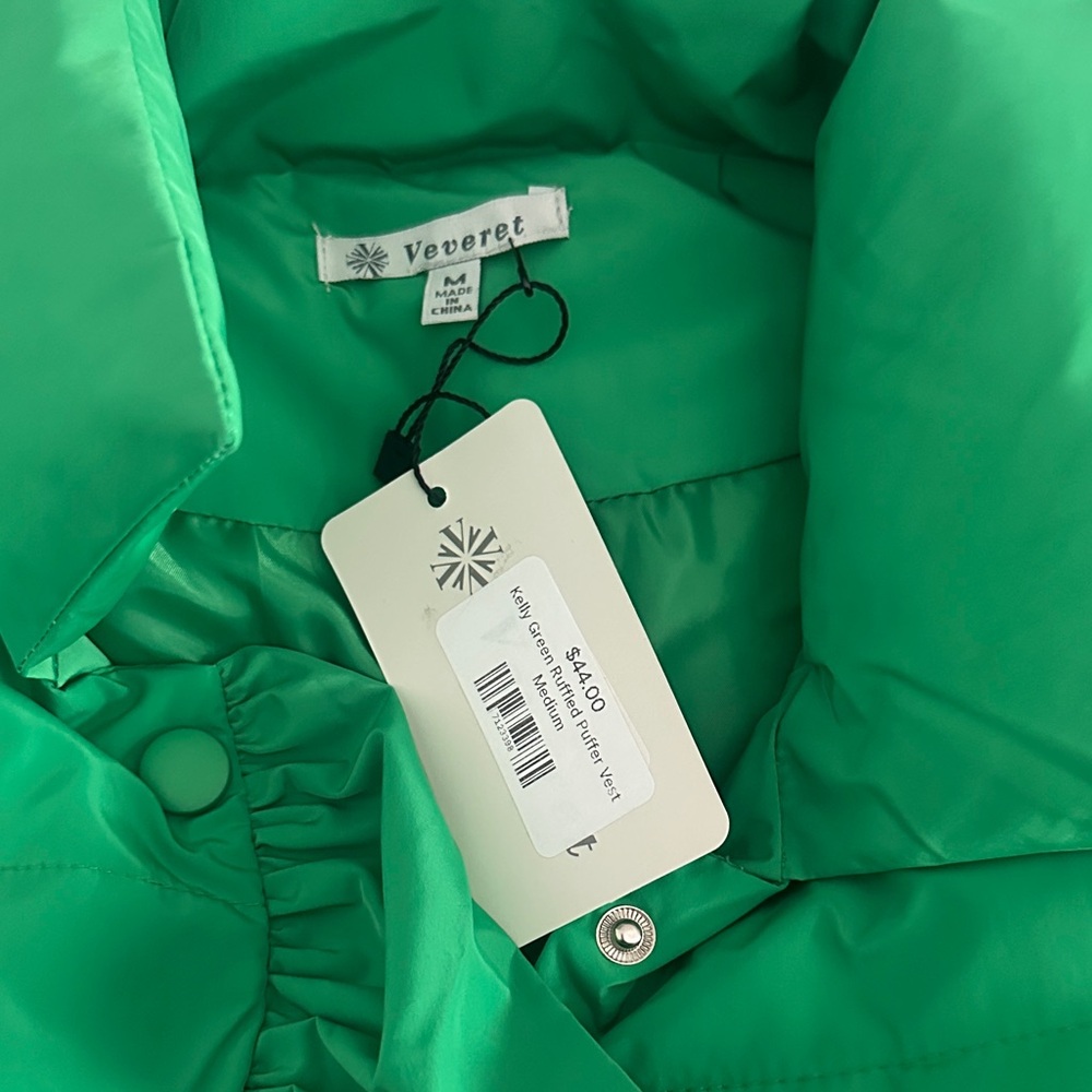 Green Puffer Jacket - Picture 2 of 7